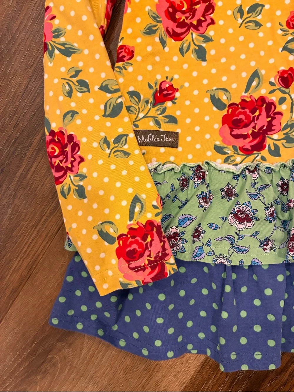 Matilda Jane Setting Sun Tunic Choose Your Own Path Shirt Fall Floral 8 Girl